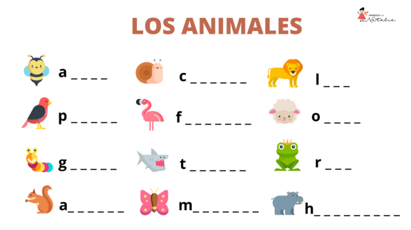 ficha 2 animales en español